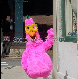 Maskot veľká ružová vták maskot maškarný kostým vlastné maškarný kostým súťaž: cosplay tému mascotte karneval kostým súpravy