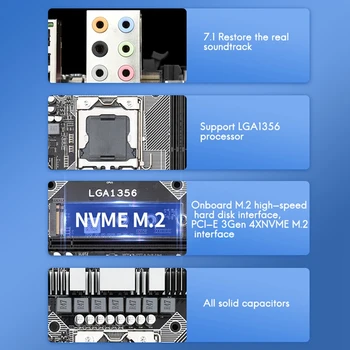 X79A 2.0 Doske LGA1356 PCI-E 16X DDR3X2 32GB Pamäť, M-ATX SATA2.0 Ploche Základnej Doske Počítača