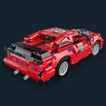 PLESNE KRÁĽ 15017 RC Červená Značka Challenger Hyper Model Auta, Hračky Montáž High-Tech Auto Stavebné Bloky pre Deti Vianočný Darček