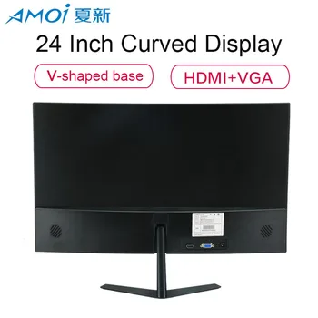 Amoi LED 24 palcový Zakrivené 75Hz Monitor ultra-tenký povrch Počítača, Hry, Súťaže LCD Displej s Full Hdd vstup HDMI/VGA