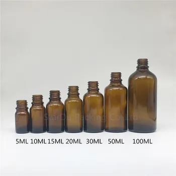 100ks 5ml, 10 ml,15ml,20ml amber Sklenené Fľaše S Kvapkadlom Esenciálny Olej, Vodu,30 ML,50 ml,100 ml Parfém fľašu