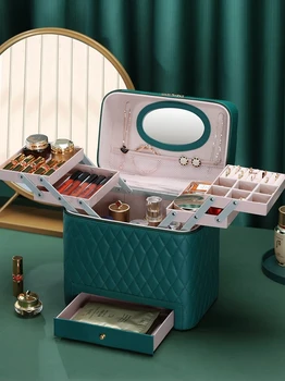 Kozmetické úložný box domácnosti šperky zabudované stolové dokončovacie veľkokapacitný úložný box a taška