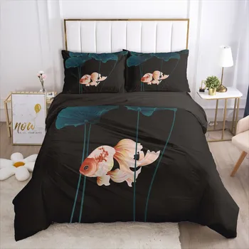 3D posteľná bielizeň Sady Deka Zahŕňa Vankúš Shams Obliečky Kryt Nastaví Obliečky posteľné Prádlo Kráľ, Kráľovná Plný Jednoduchý Kvet, bytový Textil