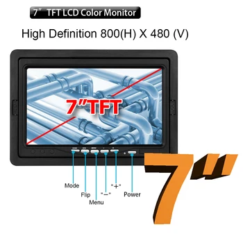 7inch HD 1000TVL 23 mm Objektív Priemyselné Potrubia Kanalizácie Inšpekcie Video Kamera Systém 20m Kábel Fotoaparát S LED 12pcs