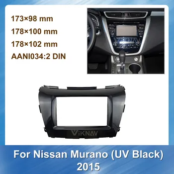 Auto Stereo DVD Rádio Fascia na NISSAN Murano (UV čierny) Audio Prehrávač Panel Adaptér Rámu Dash Prípojný Inštalačný Kit