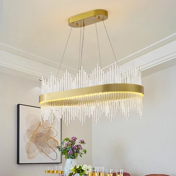 Nový Moderný led Crystal Prívesok Svetlo Luxusná Obývacia Izba Prívesok Lampy Jednoduché Jedáleň led Crystal Svetlá Spálňa Visí Lampa