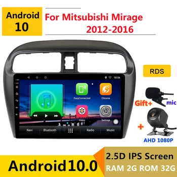 Android 10.0 autorádia auto stereo pre Mitsubishi Mirage Attrage 2012 - 2018 navigácia GPS, DVD Multimediálny Prehrávač