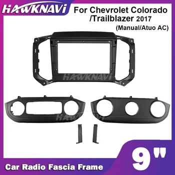Hawknavi 9 Palcový Autorádia Fascia Rám Pre Chevrolet Colorado Priekopník 2017 Automobilového Audio Panel Prístrojovej Dosky Montáž Súpravy