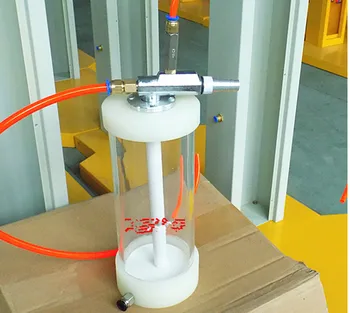 Elektrostatické nanášanie práškových hopper experiment Mini malé farba prášok barel s injektor a fluidnom lôžku
