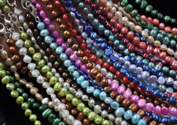 Veľkoobchod 20 prameňov reálne multicolor sladkovodné perlový náhrdelník doprava zadarmo