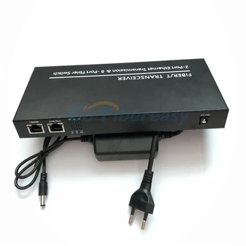 Gigabitový Optický Prepínač 8-Port FX 2-TX Port 10/100/1000Mbps SMF Optického Vlákna Prepínač Optických Vlákien, Zariadení Gigabit Switch