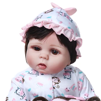 NPK BÁBIKA 48 cm Bonecas Bebe Reborn Bábiky mäkké Plné Silikónové Reborn Baby Doll V Roztomilé opice oblečenie Bebe znovu sa narodiť dievča Bábiky