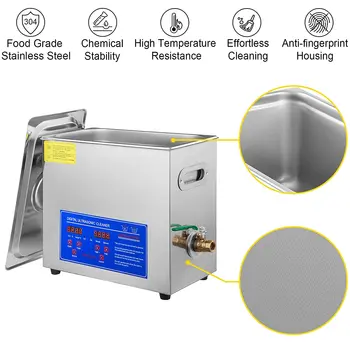 VEVOR 6L Ultrazvukový Čistič Lave-Pokrmy Prenosné práčka Diswasher Ultrazvuk Domáce Spotrebiče