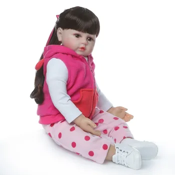 Reborn bábiky batoľa dievča krása hračky 48 cm látkové telo silikónové reborn bábiky baby pre deti playmate darček