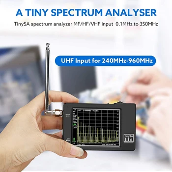Prenosné TinySA spektrálny Analyzátor, 100KHz na 960MHz MF/HF/VHF UHF Vstupe, Signál Generátora so 2.8 Palcový Kontakt Obrazovke