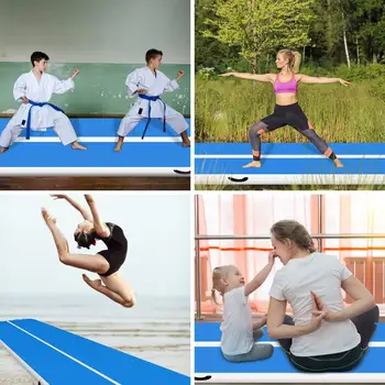 Nafukovacie Vzduchu Sledovať Gymnastika Yoga Mat S Čerpadlom (6m 7m 8m)*2 m*0,2 m Gym Mat Pre Vzdelávanie DWF Omieľanie Sledovať Vzduchu Poschodí/Vyhadzovač