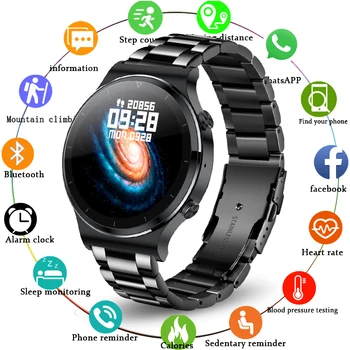 LIGE Mužov Smart Hodinky Bluetooth Hovor Business Sledovať Zdravie Sledovania Budík Pripomienka Športové Nepremokavé Smartwatch Krokomer
