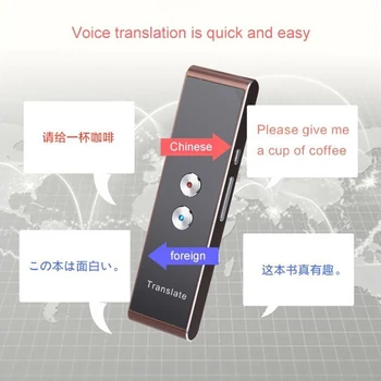 T8 Prenosné Smart Prekladateľ Multi-jazyky Reálneho Času Bezdrôtové APLIKÁCIE Bluetooth, Hlasové Prekladateľ Pre Naučiť Cestovať Obchodných Stretnutí,