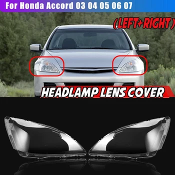 Ľavé+Pravé pre Honda Accord 2003 04 05 06 2007 Auto Svetlometu Objektív Kryt Svetlometu Tienidlo Predné Auto Light Shell(Pár)