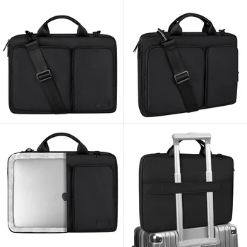 Vody-dôkaz, notebook taška, taška cez rameno pre notebooky 13.3 14 15.6 16 s krytom pre macbook air pro, kabelky pre ženy a mužov.