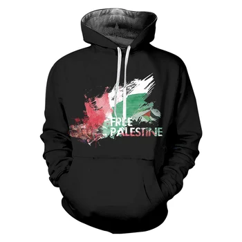 OGKB 3D Sublimačná Tlač Zdarma Palestíny Mikina s Kapucňou, Palestína Mapu Šatku Uložiť Gaze Dlhé Rukávy Mikiny Streetwear