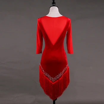 Latinské tanečné šaty na predaj, Šaty pre Latina kostýmov pre tanečný kostým salsa a latinskej šaty červená zelená biela Lq040