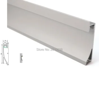 30 X 2M Sady/Veľa Vstavané nástenné led profil hliníka a ploché obdĺžnik typ hliníkové led lisovania profil pre wall washer