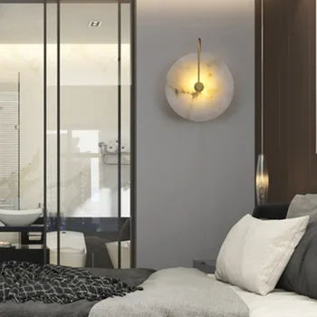Nordic obývacia izba mramor, luxusné moderné minimalistický koridoru pozadí nástenné svietidlo spálňa posteli štúdia dekoratívne nástenné svietidlo.