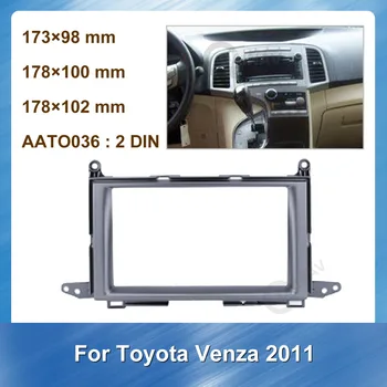 Double Din autorádio Fascia pre Toyota Venza 2011 Car Stereo, Nainštalujte DVD Frame Panel Dosky Inštalácia súpravy Kryt Výbava