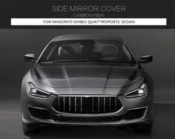 Pre Maserati Ghibli Quattroporte Carbon Auto Spätné Bočné Kryty Zrkadiel Čiapky Pridať Na Kryty Zrkadiel Čiapky Suchý Uhličitý