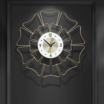 Moderné Kvetinové Nástenné Hodiny Módne Tvorivé Luxusných Amerických Obývacia Izba Nástenné Hodiny Tichý Reloj De Porovnanie Hodinky Domova 60wcS