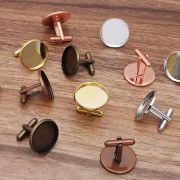 120pcs do 12-14-16-18-20 mm zásobník rám prázdny cufflink šperky nastavenia francúzske manžetové gombíky, ručné DIY tričko odevné doplnky