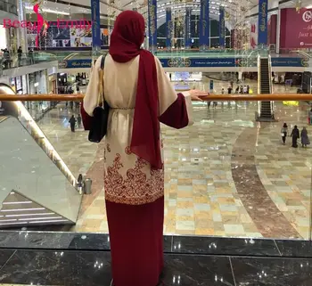 Krásy Emily Červené Víno Plus Veľkosť Moslimských Večerné Šaty 2018 Ženy Formálne Dlho Arabských Večierok Prom Šaty