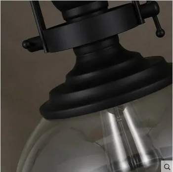 Moderné svietidlo lampen industrieel sklenenú guľu LED prívesok, svetlá obývacia izba visí lampa hanglamp