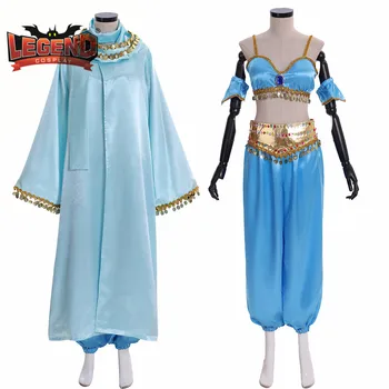 Jasmine cosplay kostým, Šaty, Oblečenie, Kostýmy s cape cosplay kostým