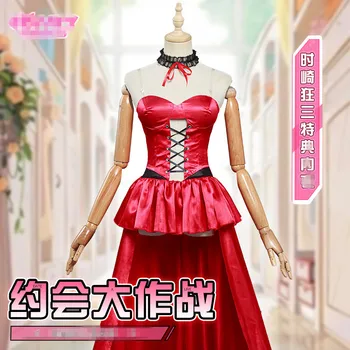 Dátum Live Tokisaki Kurumi lolita Červená Cosplay Kostým Kostýmy pre ženy kompletnú sadu