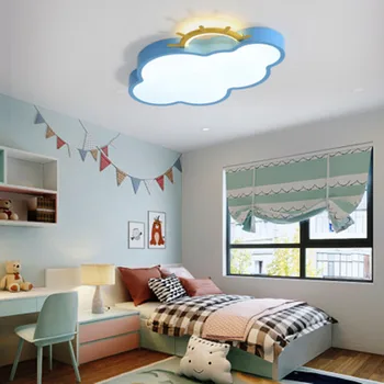 Moderné LED Stropné svietidlo pre Obývacej izby, spálne, Ružová, Modrá Cartoon Cloud Stropné Svietidlo pre chlapcov, dievčatá, detská izba Deti lampa