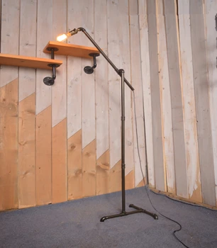 Americký retro poschodí svietidlo Priemyselné vietor železa poschodí čítanie Tvorivé vodovodné potrubia poschodí lampa