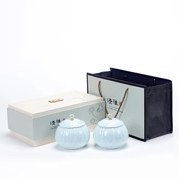 Čínsky Keramické Čaj Caddies Darčekové Farebné Vzor Tesnenie Ručné Čaj Box Cukru, Kávy Filter Caja Para Te Domov Skladovanie 50