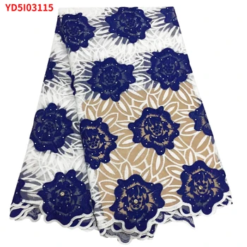 Vyšívané Oka Tylu textílie výrobnú cenu Korálky Nigérijský čipky tkaniny YD5I03115