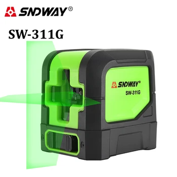 SNDWAY laser úrovni Zelená 2 riadky self-nivelačný laser Leveler Vertikálne Horizontálne Kríž, červený laser lúč line merací prístroj