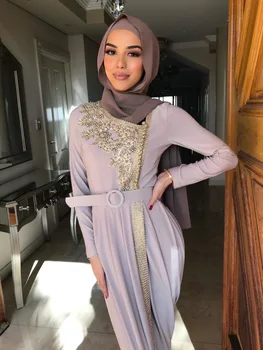 Moslimské Výšivky Abaya Pás Plný Šaty Vestidos Cardigan Kimono Vetement Dlhé Šaty, Šaty Jubah Blízkom Východe Eid Ramadánu Islamskej