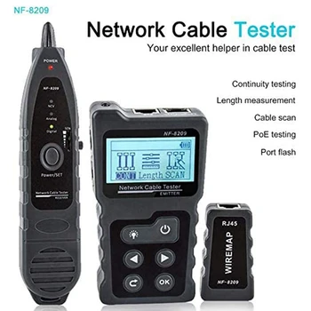 Sieťový Kábel Tracker,Sieťový Kábel Tester pre CAT5E/CAT6/CAT6A,PoE Tester s NCV,NF-8209 Siete, Dĺžka Kábla Tester