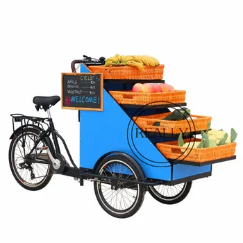 Street Mobile Prispôsobené Čerstvé Ovocie Predaj Trojkolka Zeleniny Kvet Bicykel Trojkolku