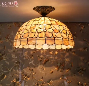 12inch stredomoria tiffany štýle shell stropné svietidlo pre reštaurácia, bar štúdia lampa 110-240V