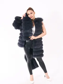 Móda zime teplé kožušiny kabát prírodné líška srsť srsť reálne fox kožušiny bunda zimná hustý teplý kabát 2021