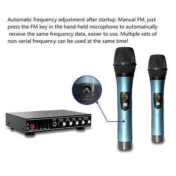 U Segment Bluetooth Bezdrôtový Mikrofón Jeden pre Dve pre Domáce TV KTV Live Dynamický Mikrofón s DSP Reverb Modul