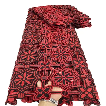 Vysoko Kvalitné francúzske Nigérijský Mlieko Hodváb Vyšívané Čipky a Tylu Textílie Afriky Čipky Textílie So Ženami, Svadobné Party Šaty FD819