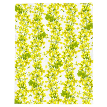 Žltý Kvet, Zelené Rastliny Textúra Hodiť Deky na Gauč Teplá Deka na Posteľ Domov prehoz cez posteľ Cestovné Fleece Deka