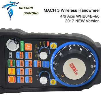 DRAGON DIAMOND XHC CNC Bezdrôtové ovládacie koliesko Mach3 MPG prívesok ručné koliesko pre frézka 4/6 osi MPG WHB04B-4 WHB04B-6